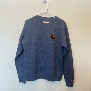 League 91 Quilted Crewneck blue Sweatshirt Size S Gorilla unisex